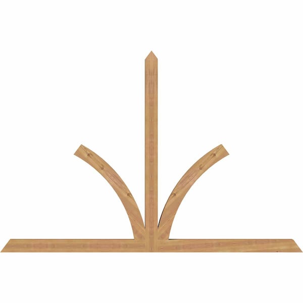 Ekena Millwork Richland Timber Gable Bracket, Western Red Cedar, 84"W x 56"H x 3 1/2"D x 3 1/2"F, 16/12 Pitch GBW084X56X0404RIC00SWR - main